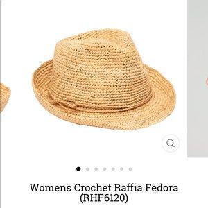 San Diego Hat Company Women’s Crochet Raffia Fedora